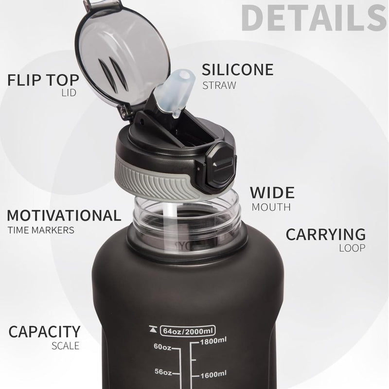 Laad afbeelding in Galerijviewer, 💧 Blijf gehydrateerd met deze 2 liter sportdrinkfles! - happygetfit.com
