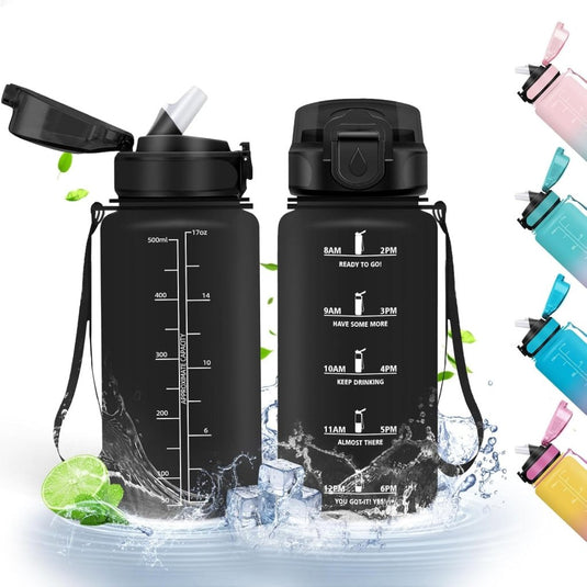 💧 Blijf gehydrateerd met deze BPA - vrije drinkfles van 500 ml en 1000 ml! - happygetfit.com
