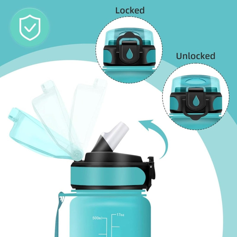 Laad afbeelding in Galerijviewer, 💧 Blijf gehydrateerd met deze BPA - vrije drinkfles van 500 ml en 1000 ml! - happygetfit.com
