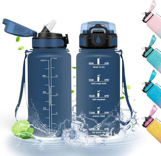 💧 Blijf gehydrateerd met deze BPA - vrije drinkfles van 500 ml en 1000 ml! - happygetfit.com