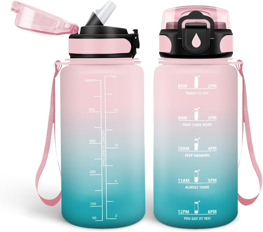 💧 Blijf gehydrateerd met deze BPA - vrije drinkfles van 500 ml en 1000 ml! - happygetfit.com