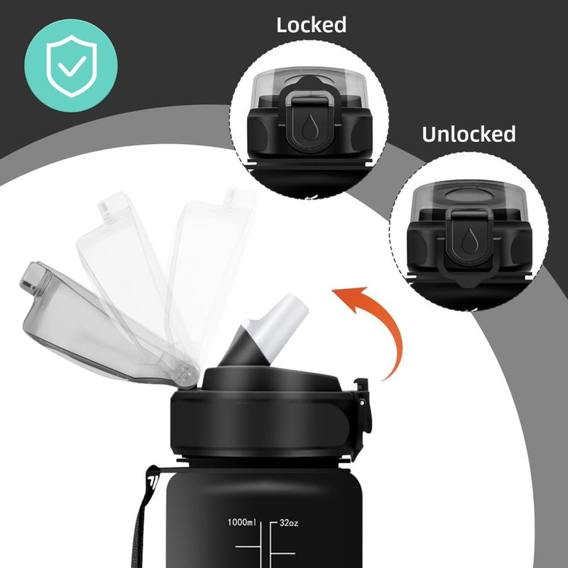 Laad afbeelding in Galerijviewer, 💧 Blijf gehydrateerd met deze BPA - vrije drinkfles van 500 ml en 1000 ml! - happygetfit.com
