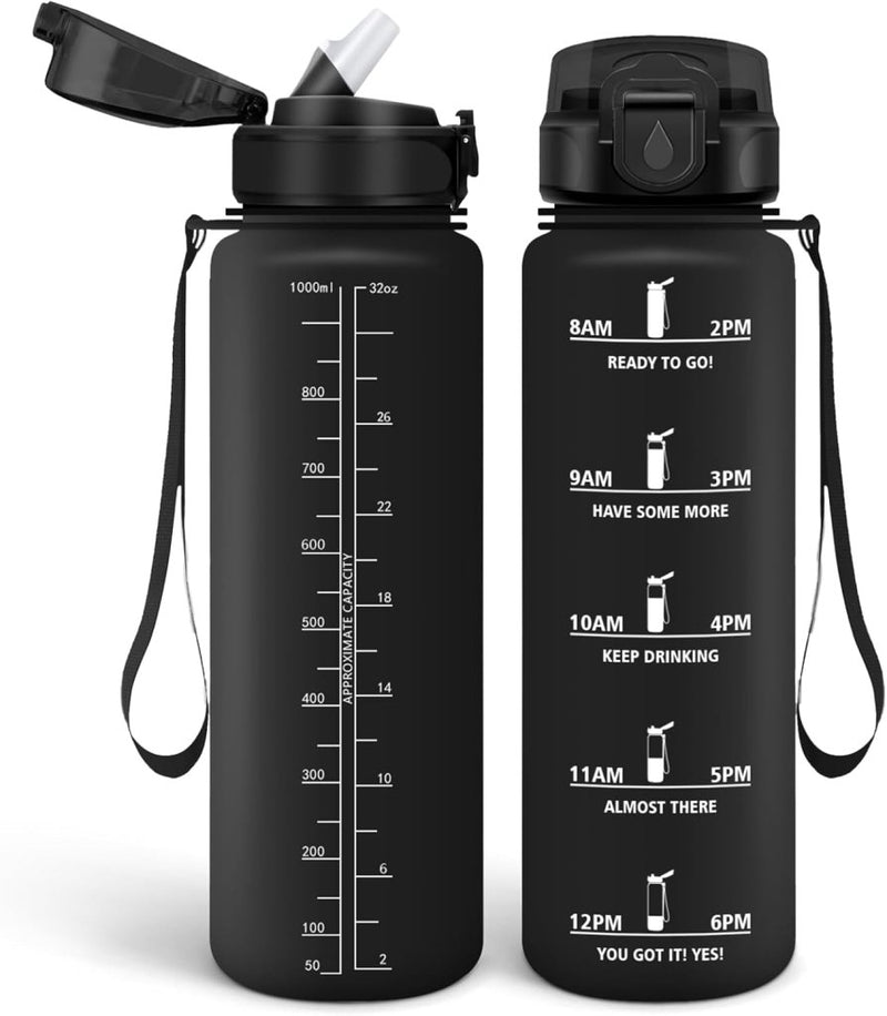 Laad afbeelding in Galerijviewer, 💧 Blijf gehydrateerd met deze BPA - vrije drinkfles van 500 ml en 1000 ml! - happygetfit.com
