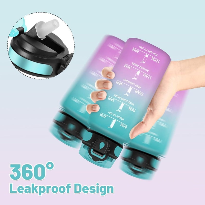Laad afbeelding in Galerijviewer, 💧 Blijf gehydrateerd met deze BPA - vrije drinkfles van 500 ml en 1000 ml! - happygetfit.com
