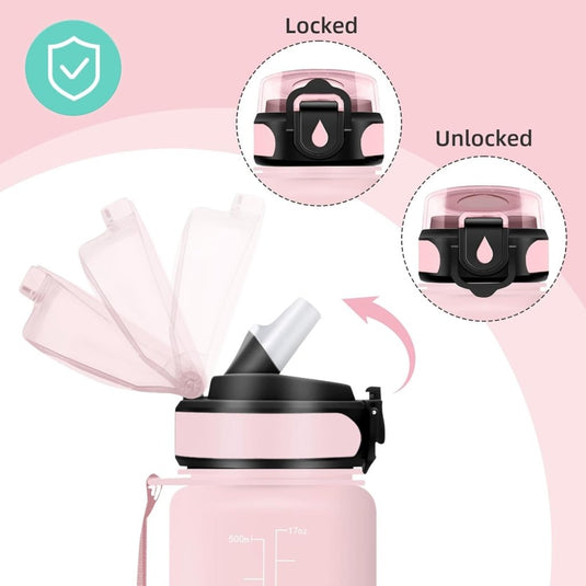 💧 Blijf gehydrateerd met deze BPA - vrije drinkfles van 500 ml en 1000 ml! - happygetfit.com