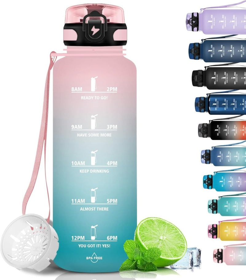 Load image into Gallery viewer, 💧 Blijf gehydrateerd met deze BPA - vrije sportwaterfles van 1.5 liter! - happygetfit.com
