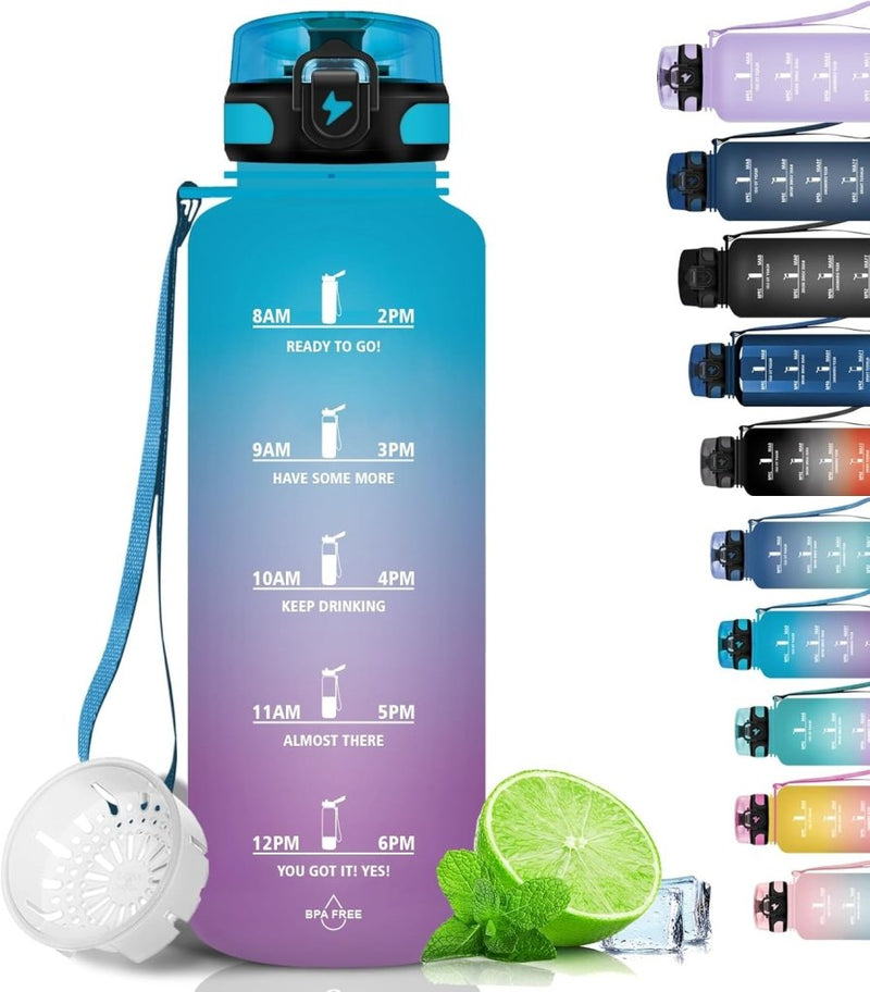 Load image into Gallery viewer, 💧 Blijf gehydrateerd met deze BPA - vrije sportwaterfles van 1.5 liter! - happygetfit.com
