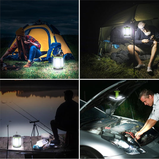 Blukar Campinglantaarn Oplaadbaar, Campingverlichting Lamp - 7 Lichtstanden 60 LED Ultraheldere LED-Tentlamp 10+ Uur Batterijduur voor Kamperen, Noodgevallen, Vissen, Wandelen enz. - happygetfit.com