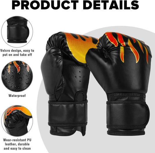 Bokshandschoenen kinderen 6 oz van kunstleer met schokabsorberende schuimvulling voor boksen en kickboksen – junior bokshandschoenen – vechtsporttraining - happygetfit.com