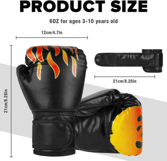 Bokshandschoenen kinderen 6 oz van kunstleer met schokabsorberende schuimvulling voor boksen en kickboksen – junior bokshandschoenen – vechtsporttraining - happygetfit.com