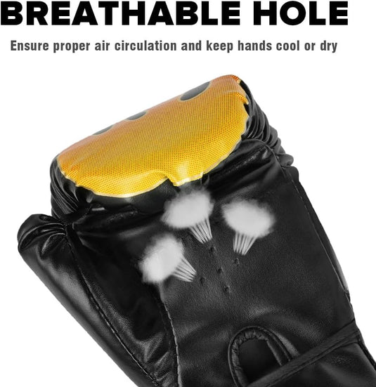 Bokshandschoenen kinderen 6 oz van kunstleer met schokabsorberende schuimvulling voor boksen en kickboksen – junior bokshandschoenen – vechtsporttraining - happygetfit.com
