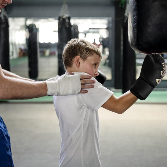 Bokshandschoenen voor kinderen, junior sparringhandschoenen, bokshandschoenen, kinderbokshandschoenen, PU bokshandschoenen, junior sparringhandschoenen, leeftijdsgroep 3-12 jaar, bokstraining - happygetfit.com