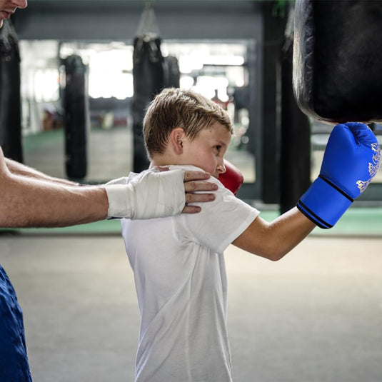 Bokshandschoenen voor kinderen, junior sparringhandschoenen, bokshandschoenen, kinderbokshandschoenen, PU bokshandschoenen, junior sparringhandschoenen, leeftijdsgroep 3-12 jaar, bokstraining - happygetfit.com