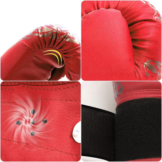 Bokshandschoenen voor kinderen, junior sparringhandschoenen, bokshandschoenen, kinderbokshandschoenen, PU bokshandschoenen, junior sparringhandschoenen, leeftijdsgroep 3-12 jaar, bokstraining - happygetfit.com