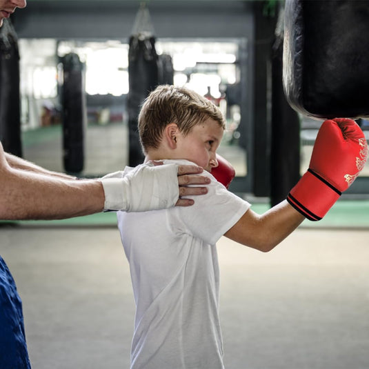 Bokshandschoenen voor kinderen, junior sparringhandschoenen, bokshandschoenen, kinderbokshandschoenen, PU bokshandschoenen, junior sparringhandschoenen, leeftijdsgroep 3-12 jaar, bokstraining - happygetfit.com