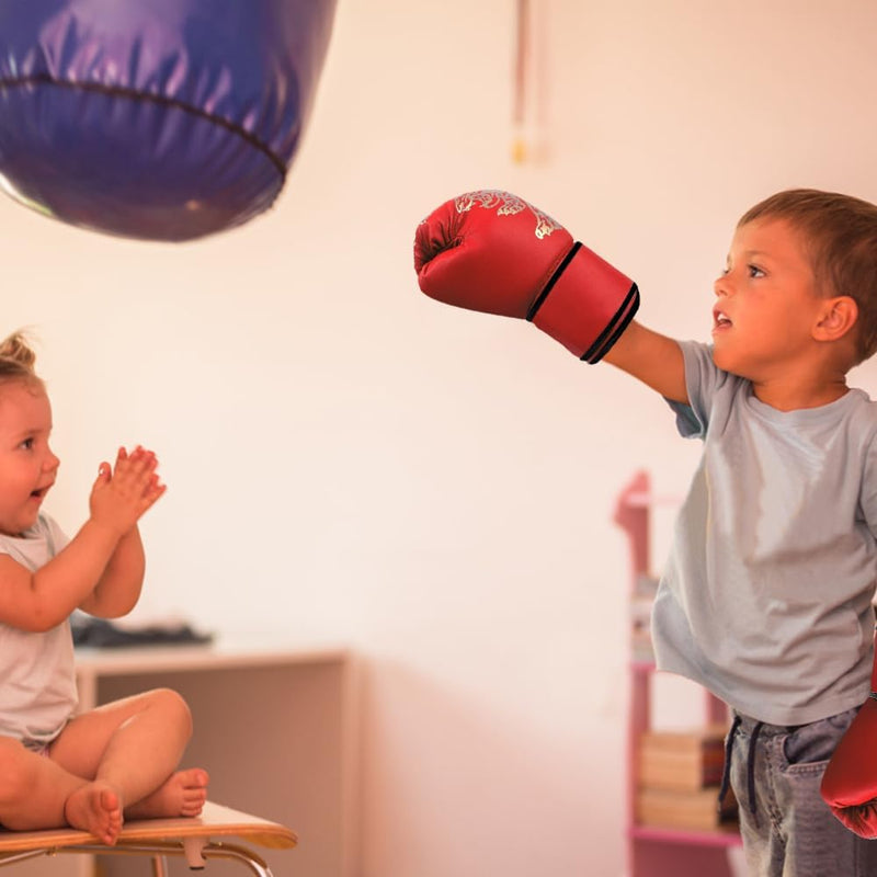 Load image into Gallery viewer, Bokshandschoenen voor kinderen, junior sparringhandschoenen, bokshandschoenen, kinderbokshandschoenen, PU bokshandschoenen, junior sparringhandschoenen, leeftijdsgroep 3-12 jaar, bokstraining - happygetfit.com

