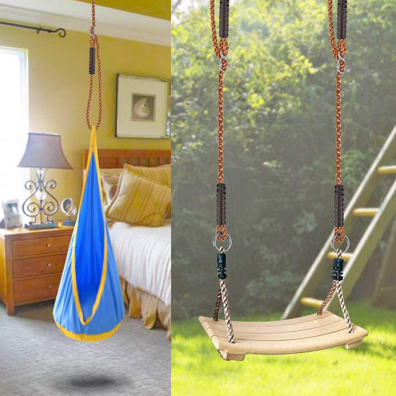 Chargez l'image dans la visionneuse de la galerie, Boomschommel ophangtouw 101,6 cm – verstelbaar met rvs gesp – voor schommel, hangmat en hangstoel – beige - happygetfit.com
