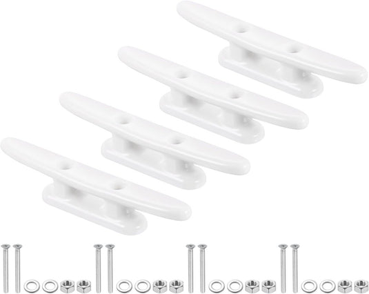 Bootkikkers 4 stuks 100 mm van nylon wit met schroeven – touwklemmen – boot kajak accessoires - happygetfit.com