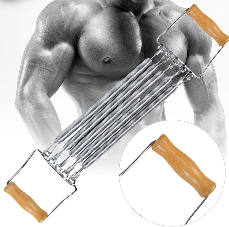 Load image into Gallery viewer, Borstexpander met 5 veren voor krachttraining thuis - happygetfit.com
