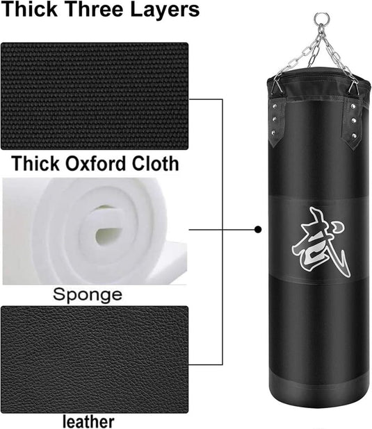 Bouw kracht en focus op met deze stevige hangende bokszakset voor thuis - happygetfit.com