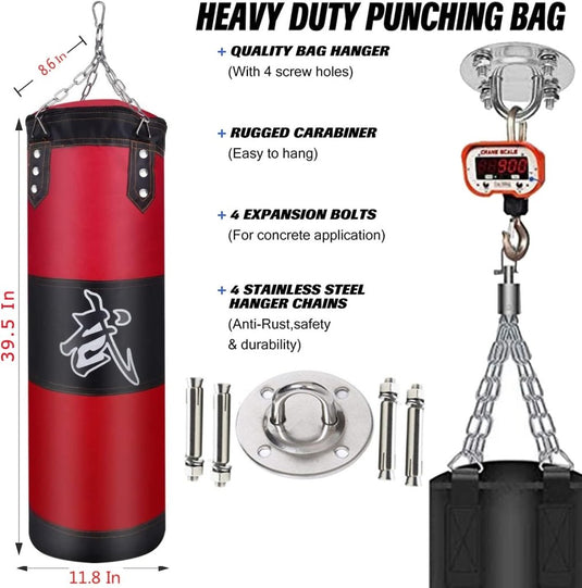 Bouw kracht en focus op met deze stevige hangende bokszakset voor thuis - happygetfit.com