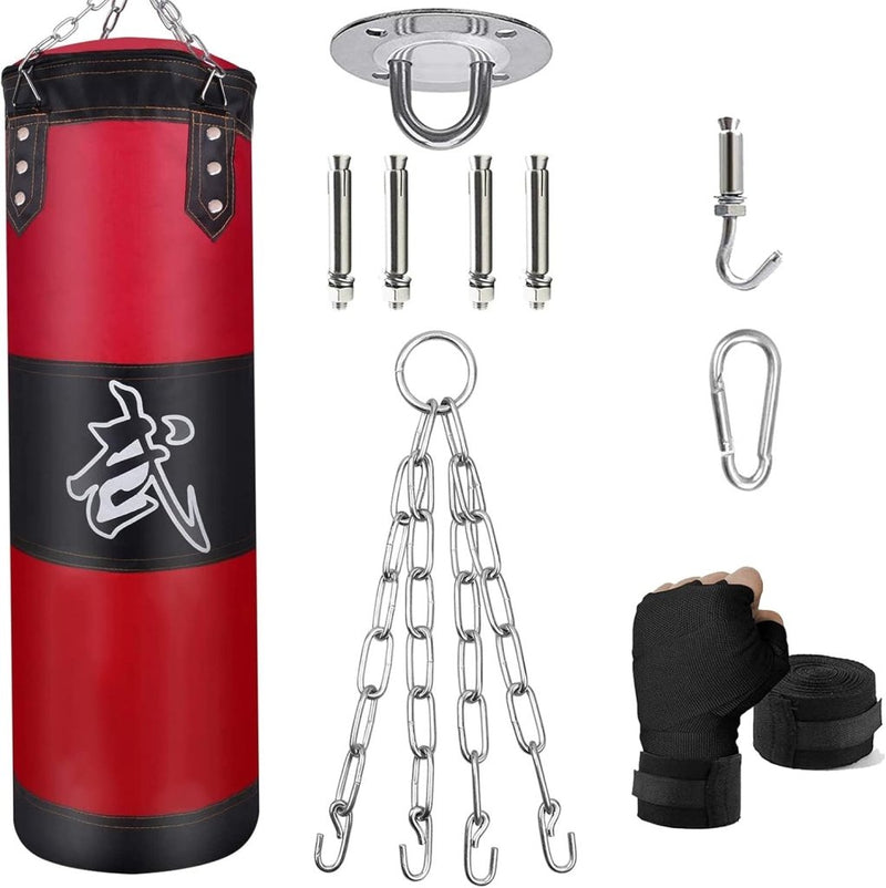 Laad afbeelding in Galerijviewer, Bouw kracht en focus op met deze stevige hangende bokszakset voor thuis - happygetfit.com
