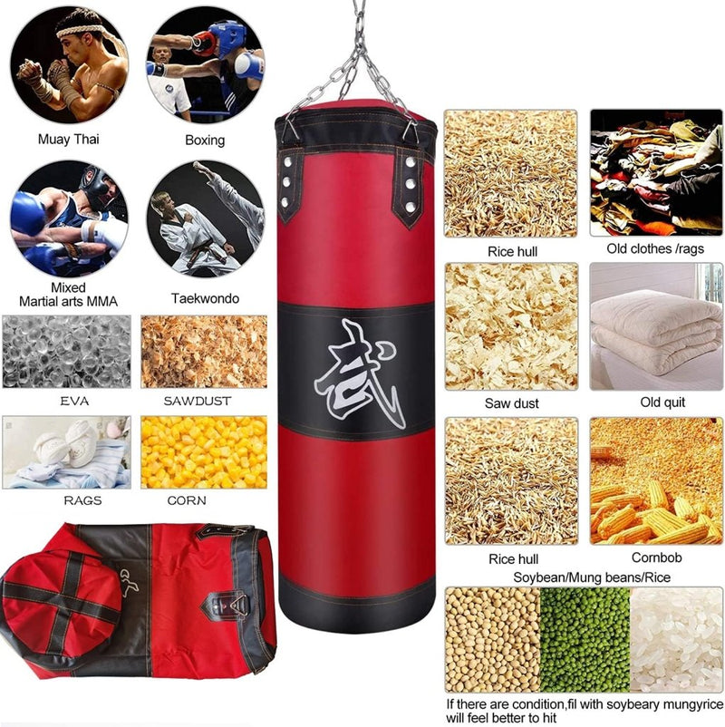 Laad afbeelding in Galerijviewer, Bouw kracht en focus op met deze stevige hangende bokszakset voor thuis - happygetfit.com
