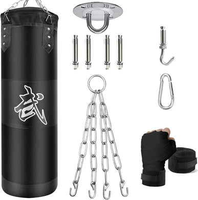 Bouw kracht en focus op met deze stevige hangende bokszakset voor thuis - happygetfit.com