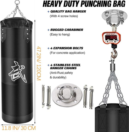 Bouw kracht en focus op met deze stevige hangende bokszakset voor thuis - happygetfit.com