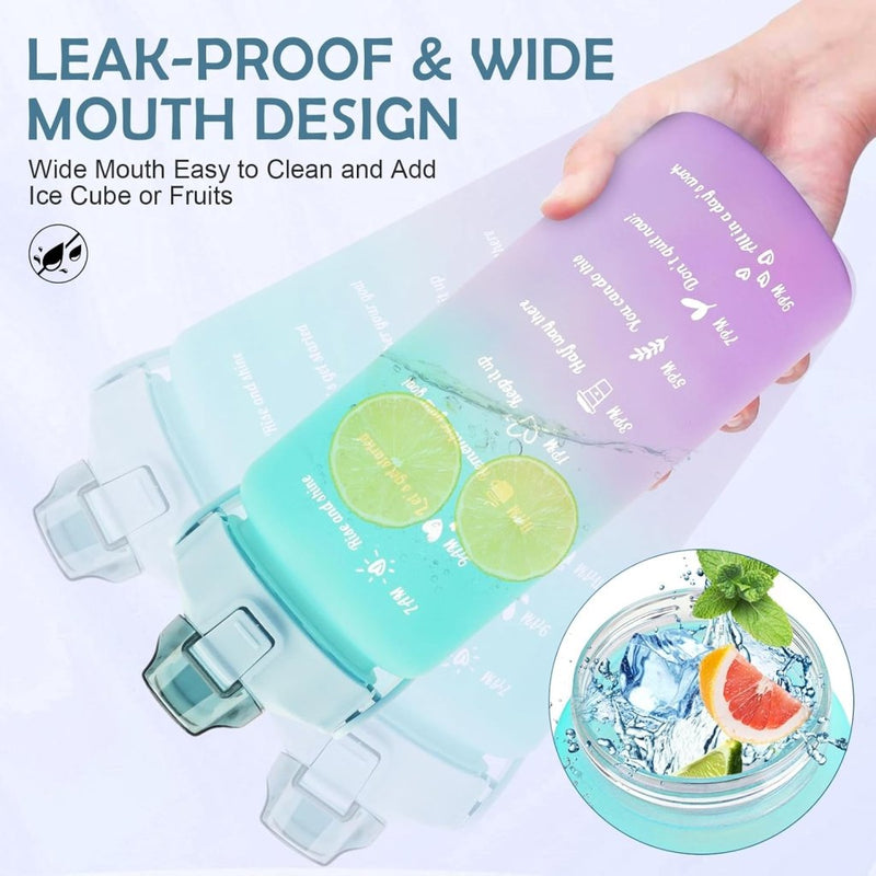 Load image into Gallery viewer, 💧 BPA - vrije sportwaterfles van 2 liter – Blijf moeiteloos gehydrateerd! - happygetfit.com
