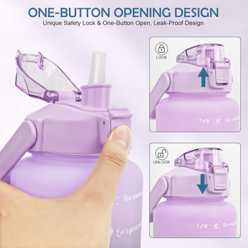 Load image into Gallery viewer, 💧 BPA - vrije sportwaterfles van 2 liter – Blijf moeiteloos gehydrateerd! - happygetfit.com
