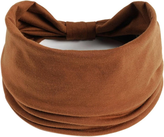 Brede haarbanden dames 4 stuks van elastisch polyester met strikontwerp voor yoga fitness en dagelijks gebruik – tulbandhaarbanden – sporthoofdbanden - happygetfit.com