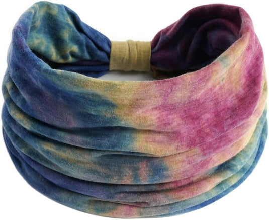 Brede haarbanden dames 4 stuks van elastisch polyester met strikontwerp voor yoga fitness en dagelijks gebruik – tulbandhaarbanden – sporthoofdbanden - happygetfit.com
