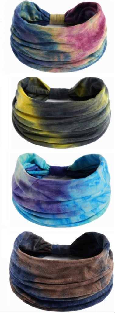 Charger l’image dans la visionneuse de galerie, Brede haarbanden dames 4 stuks van elastisch polyester met strikontwerp voor yoga fitness en dagelijks gebruik – tulbandhaarbanden – sporthoofdbanden - happygetfit.com
