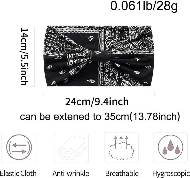 Charger l’image dans la visionneuse de galerie, Brede haarbanden dames 4 stuks van elastisch polyester met strikontwerp voor yoga fitness en dagelijks gebruik – tulbandhaarbanden – sporthoofdbanden - happygetfit.com

