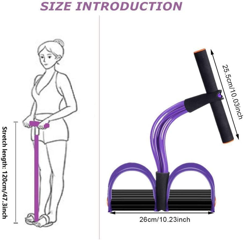 Load image into Gallery viewer, Buiktrainer, sit-up trainingsapparaat, bodybuilding, expander, full-body trainer voor thuis, 6 tubes, elastisch trekkoord, multifunctionele been-oefenaar voor fitness, afvallen, training, yoga - happygetfit.com
