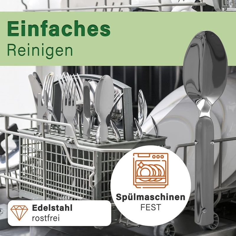Laad afbeelding in Galerijviewer, Campingbestek set 4-delig roestvrij staal zilver - happygetfit.com
