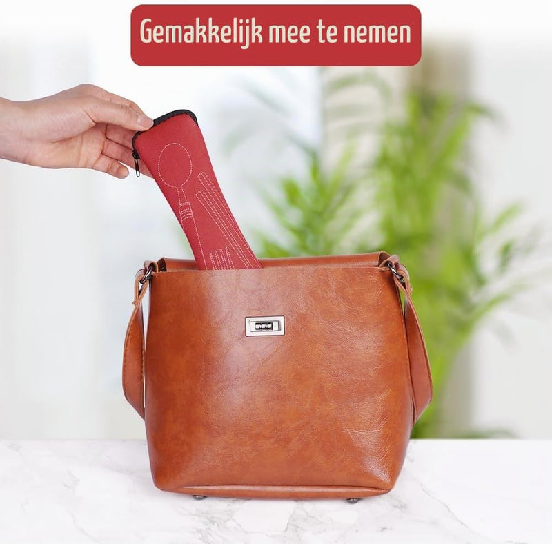 Załaduj obraz w przeglądarce galerii, Campingbestek voor 2 personen van roestvrij staal met 12 onderdelen en opbergtassen – reisbestek – outdoor eetgerei - happygetfit.com
