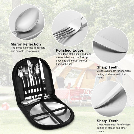 Campingservies set 10-delig voor 2 personen - happygetfit.com