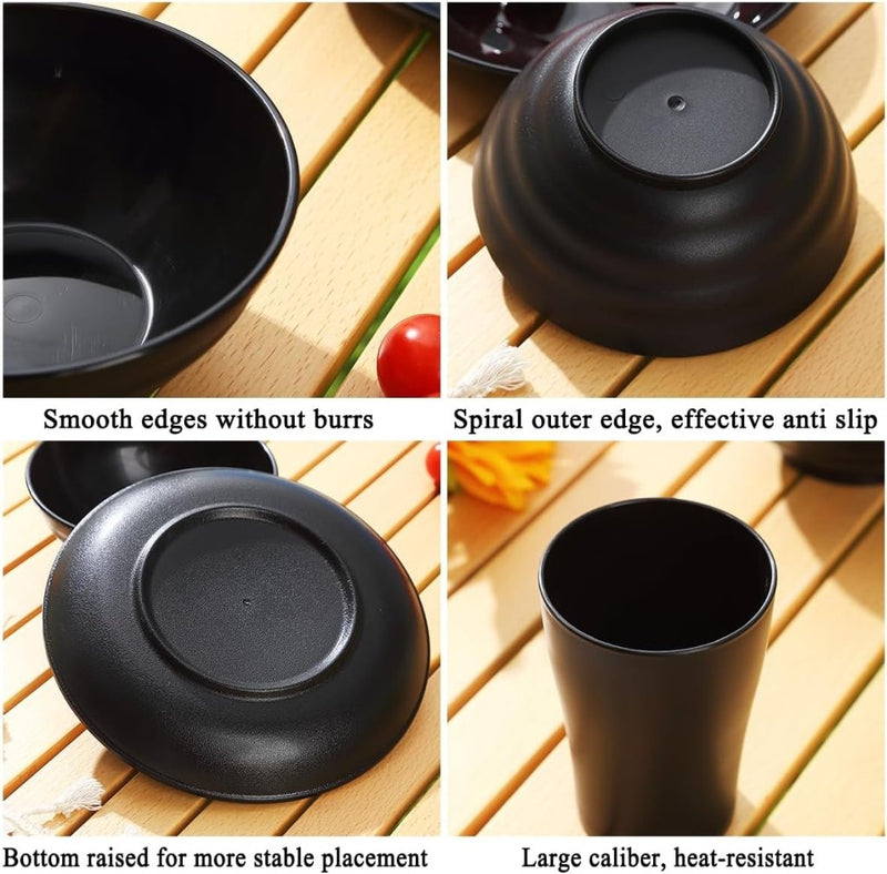 Laad afbeelding in Galerijviewer, Campingservies set voor 1 persoon met bestek en tas - happygetfit.com
