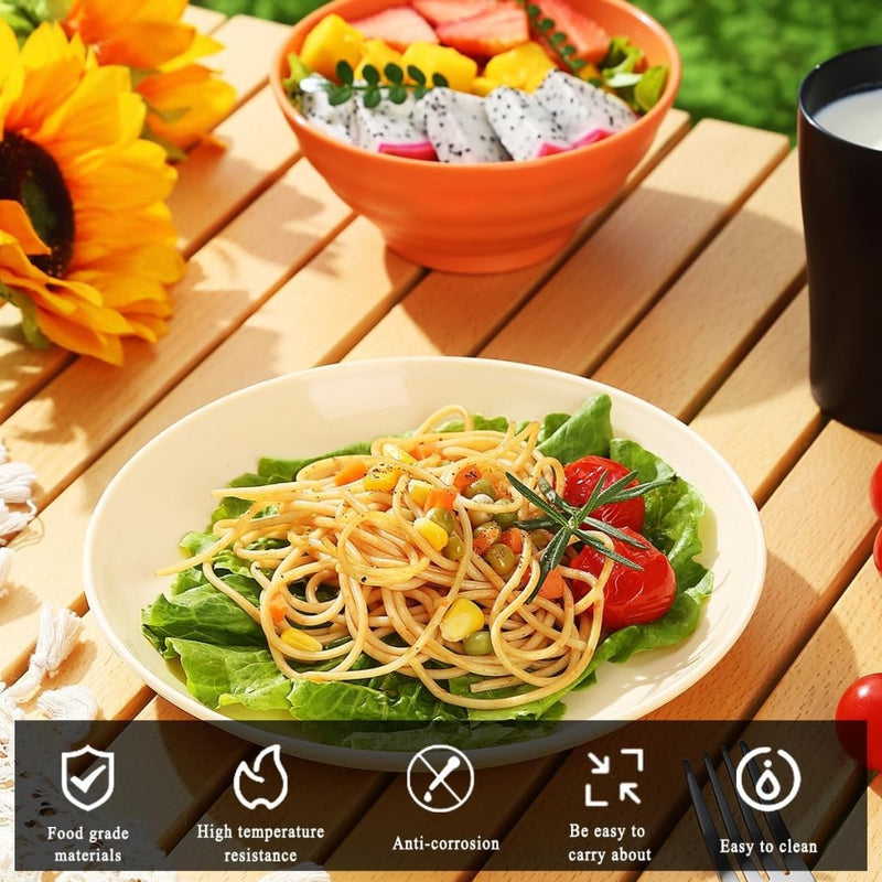 Laad afbeelding in Galerijviewer, Campingservies set voor 1 persoon met bestek en tas - happygetfit.com
