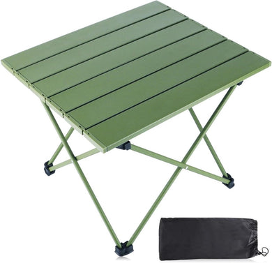 Ervaar het ultieme kamperen met onze groene opvouwbare tafel met een lattenbodem, kruispootondersteuning, ultralicht ontwerp en antislip voetkap-ontwerp. Wordt geleverd met een zwarte draagtas.