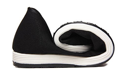 Laad afbeelding in Galerijviewer, De Chinese Traditionele Oude Peking Schoenen Kung Fu Tai Chi Slip-on is flexibel doordat de schoenen zijn opgerold, waardoor de antislip rubberen zool en hak goed tot hun recht komen.
