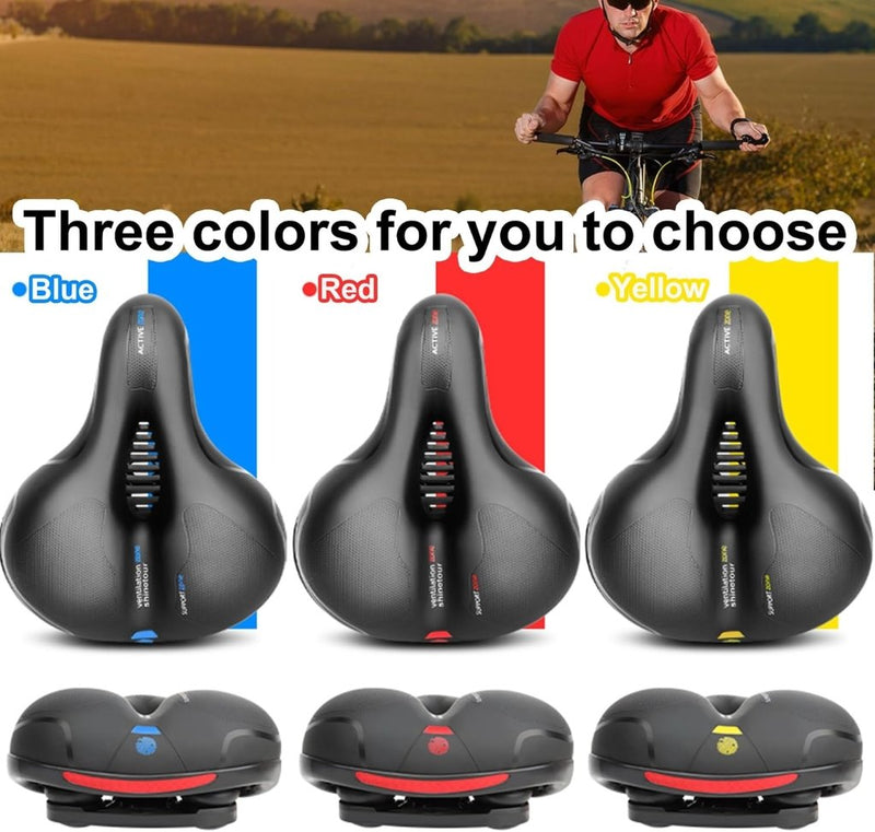 Load image into Gallery viewer, Comfortabel fietszadel met traagschuim en waterdichte hoes - happygetfit.com
