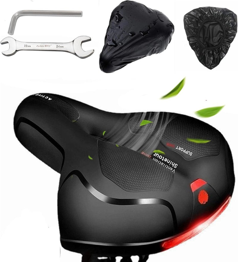 Load image into Gallery viewer, Comfortabel fietszadel met traagschuim en waterdichte hoes - happygetfit.com
