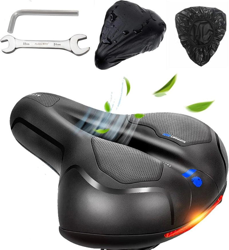Load image into Gallery viewer, Comfortabel fietszadel met traagschuim en waterdichte hoes - happygetfit.com
