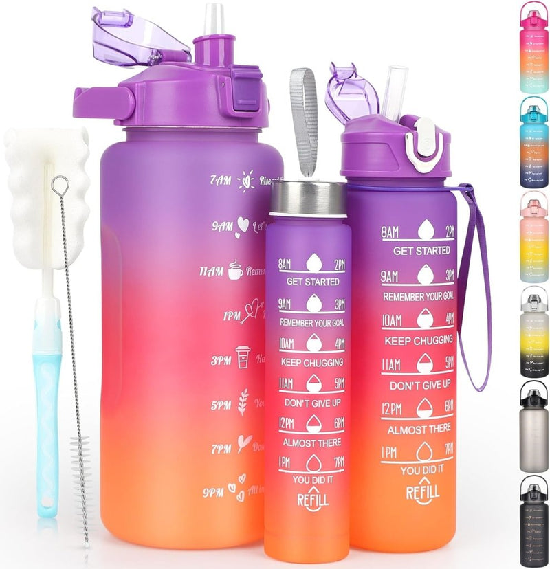 Load image into Gallery viewer, 💧 Complete hydratieset – 3 stuks waterflessen voor elke gelegenheid! 🚀 - happygetfit.com
