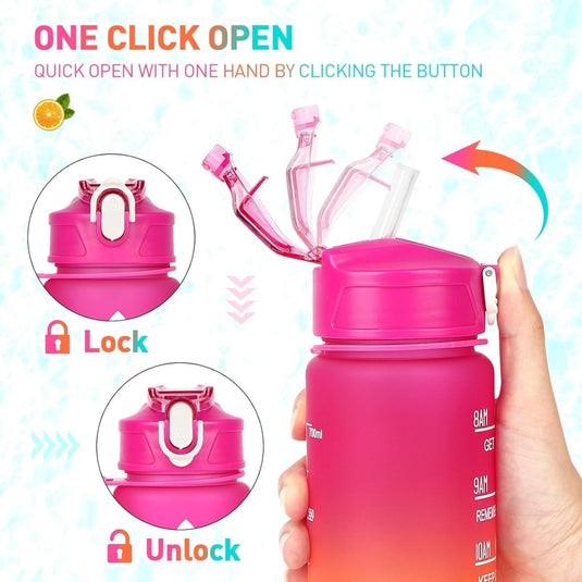 💧 Complete hydratieset – 3 stuks waterflessen voor elke gelegenheid! 🚀 - happygetfit.com