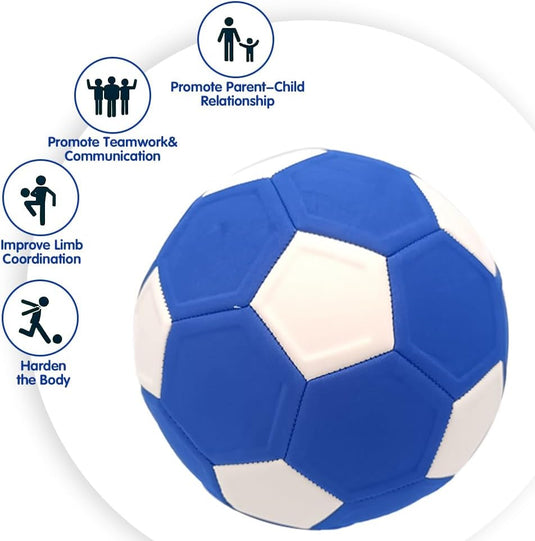Curve voetbal maat 5 blauw wit - happygetfit.com