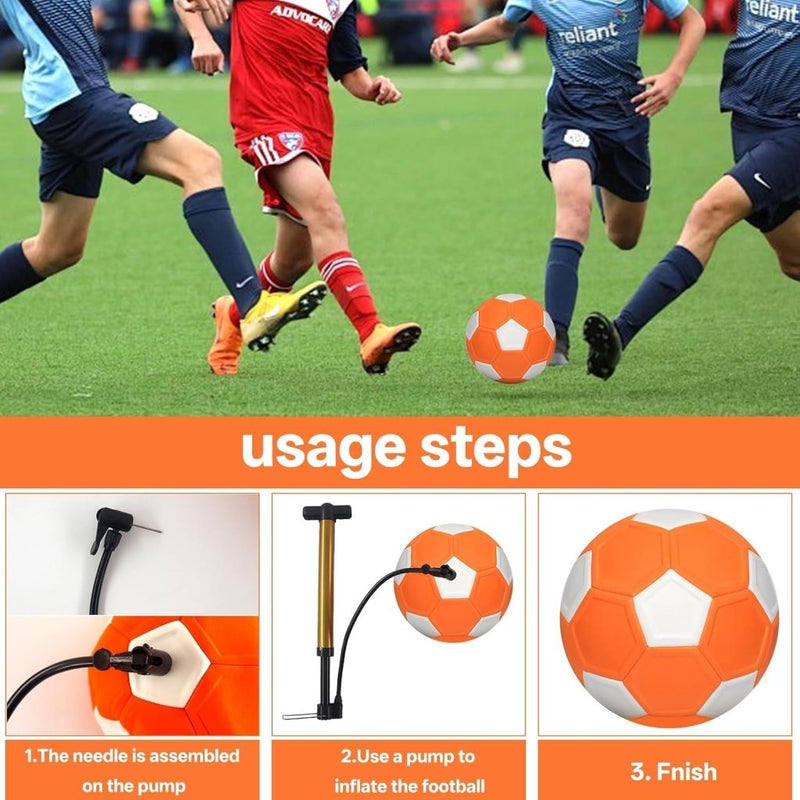 Laden Sie das Bild in Galerie -Viewer, Curve voetbal maat 5 met pomp en opbergtas blauw wit - happygetfit.com

